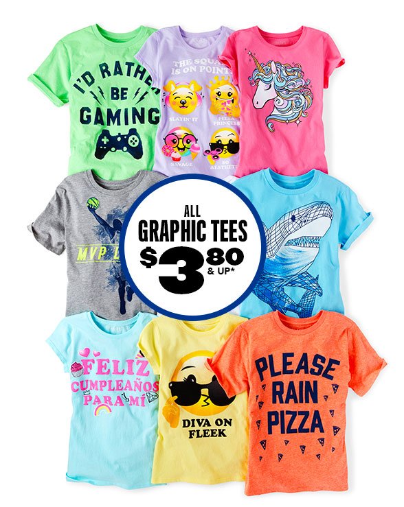 All Graphic Tees $3.80 & Up