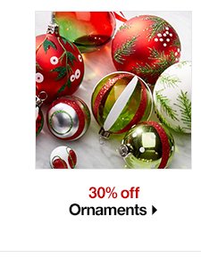 30% off Ornaments