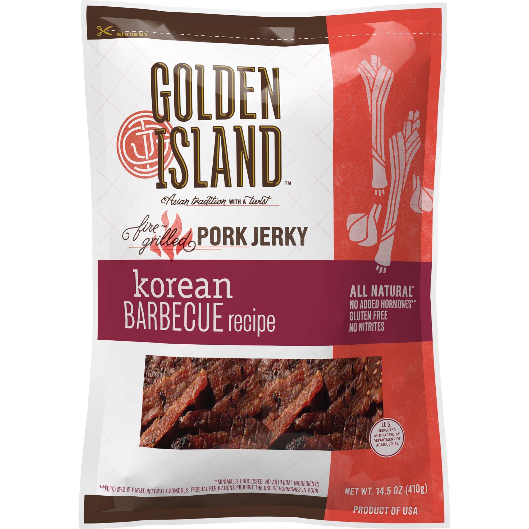 Golden Island Korean Barbecue Pork Jerky, 14.5 Ounces