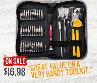 51 Pc Professional Grade Tool Kit for Mobile Phone and Other Electronic Repairs. ON SALE for $16.98. 