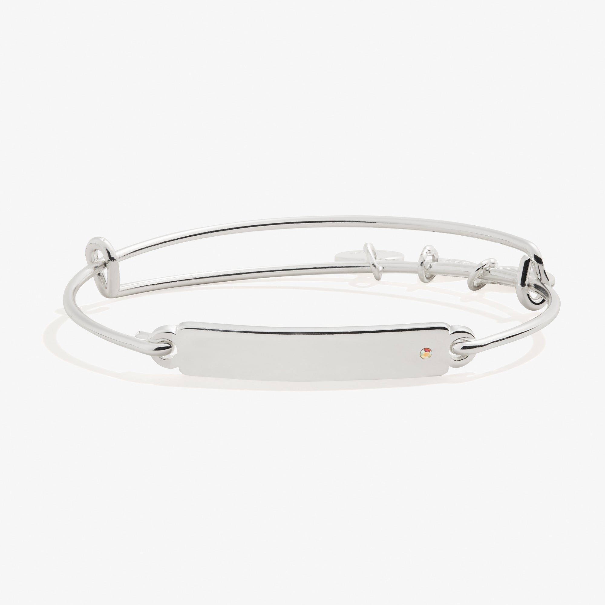 Image of Inline Bar Bangle with Crystal Accent