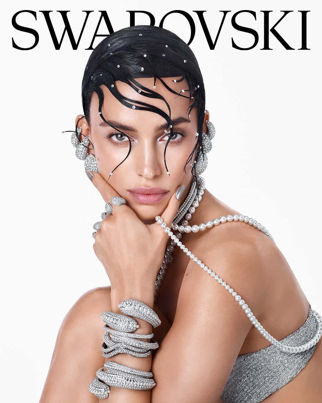 Irina Shayk in Swarovski Sublima Jewelry