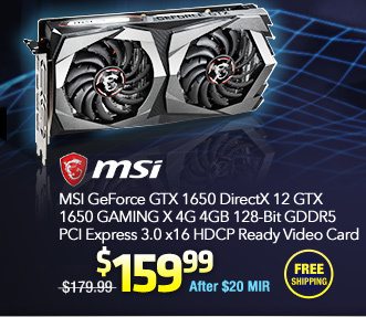 Nvidia Geforce Gtx 1650 Is Here Limited Stock More Shower Saving Deals Newegg Com Email Archive