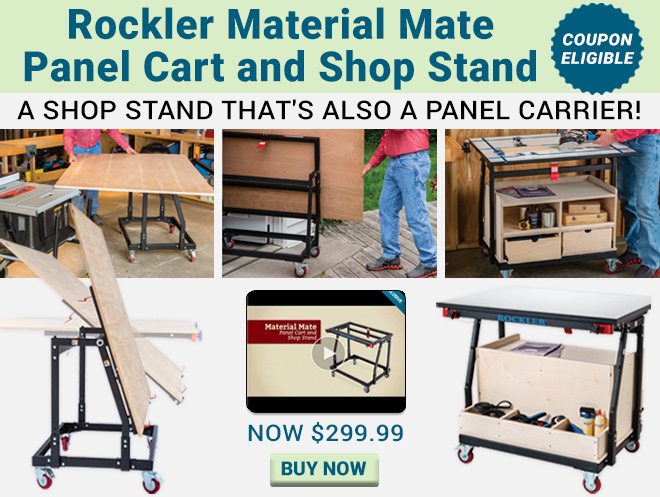 Rockler Material Mate Panel Cart and Shop Stand with Coupon