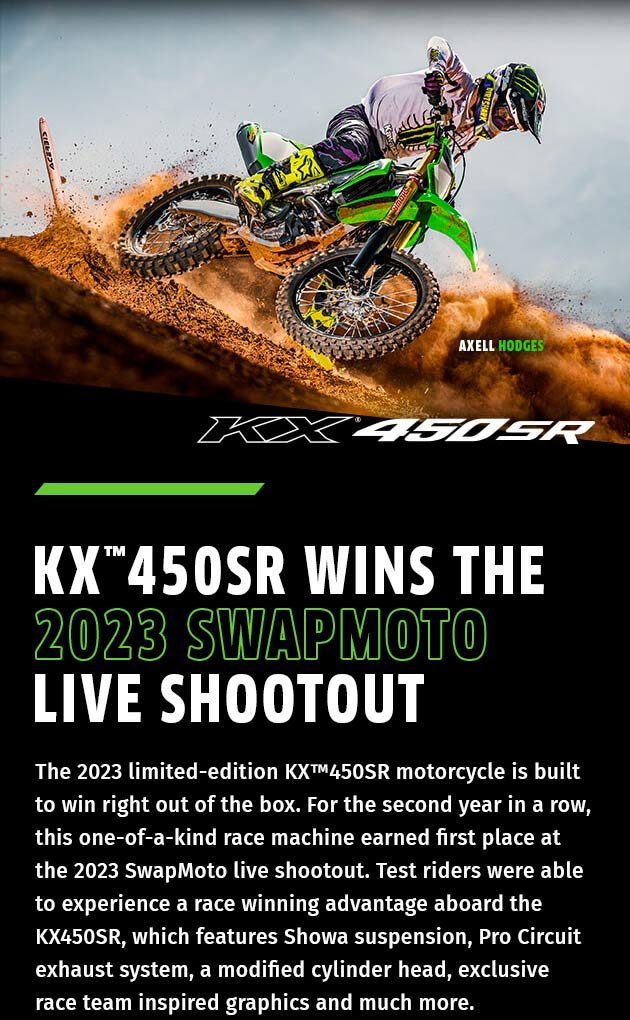 KX™450SR Wins the 2023 SwapMoto Live Shootout