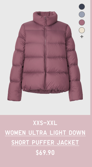 WOMEN ULTRA LIGHT DOWN SHORT PUFFER JACKET