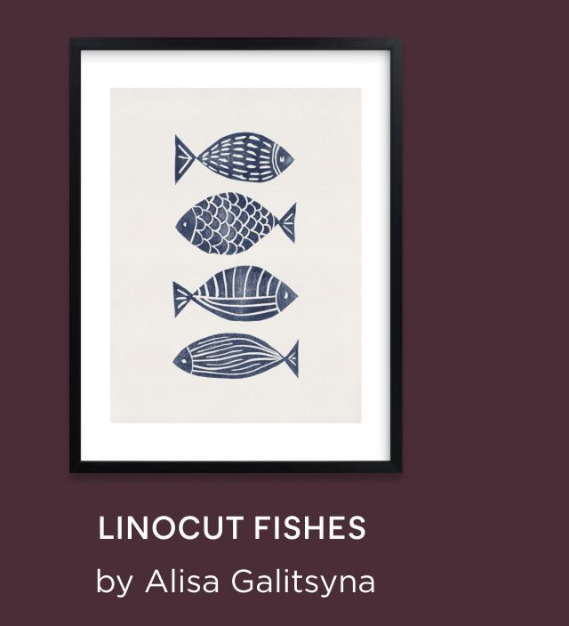 Linocut Fishes