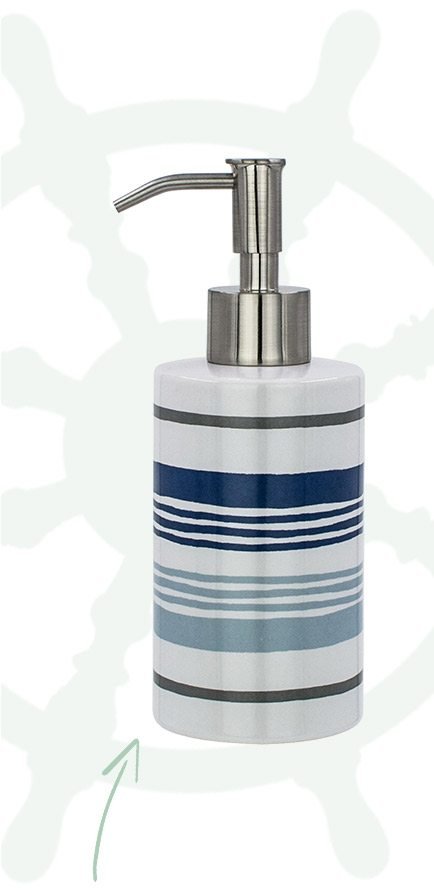 Nautical Striped Lotion Dispenser - £2.50