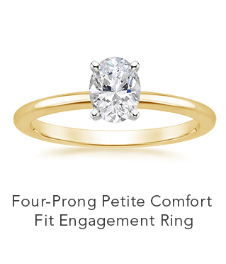 Four-Prong Petite Comfort Fit Engagement Ring