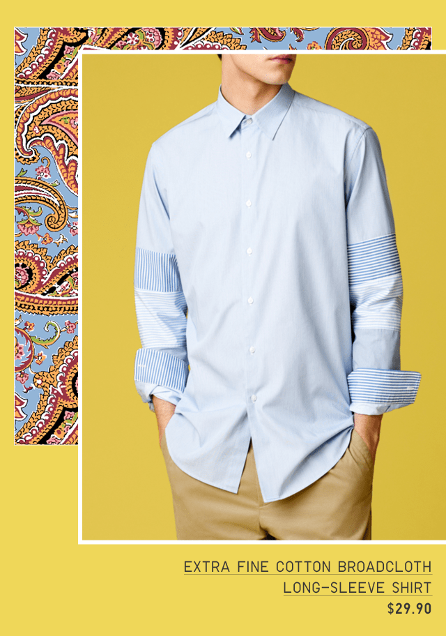 EXTRA FINE COTTON BROADCLOTH LONG-SLEEVE SHIRT $29.90