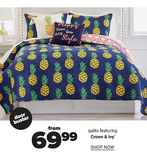 Doorbuster from 69.99 Quilts featuring Crown & Ivy - Shop Now