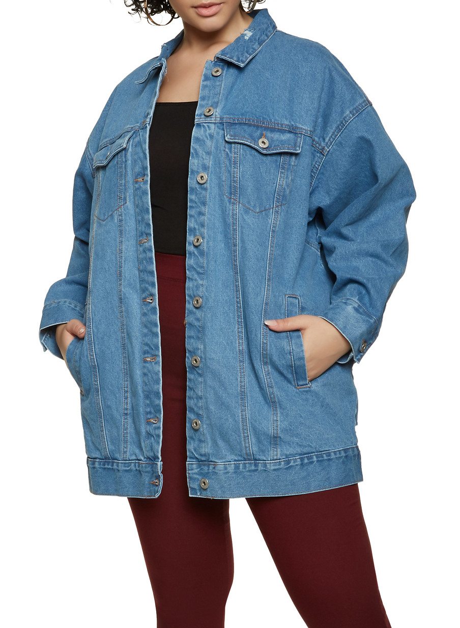 Plus Size Boyfriend Jean Jacket