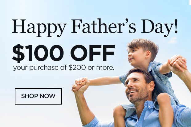 Father's Day gift – $100 off a purchase of $200 or more