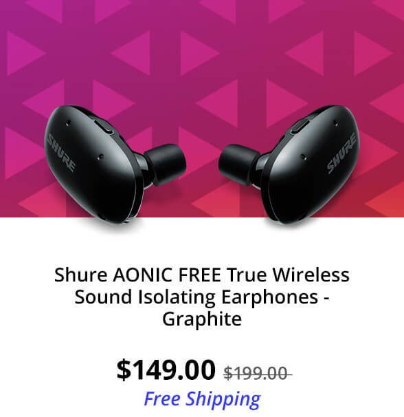 Shure AONIC FREE True Wireless Sound Isolating Earphones - Graphite