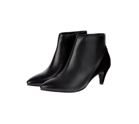 Leather and Suede Ankle Boots Black 