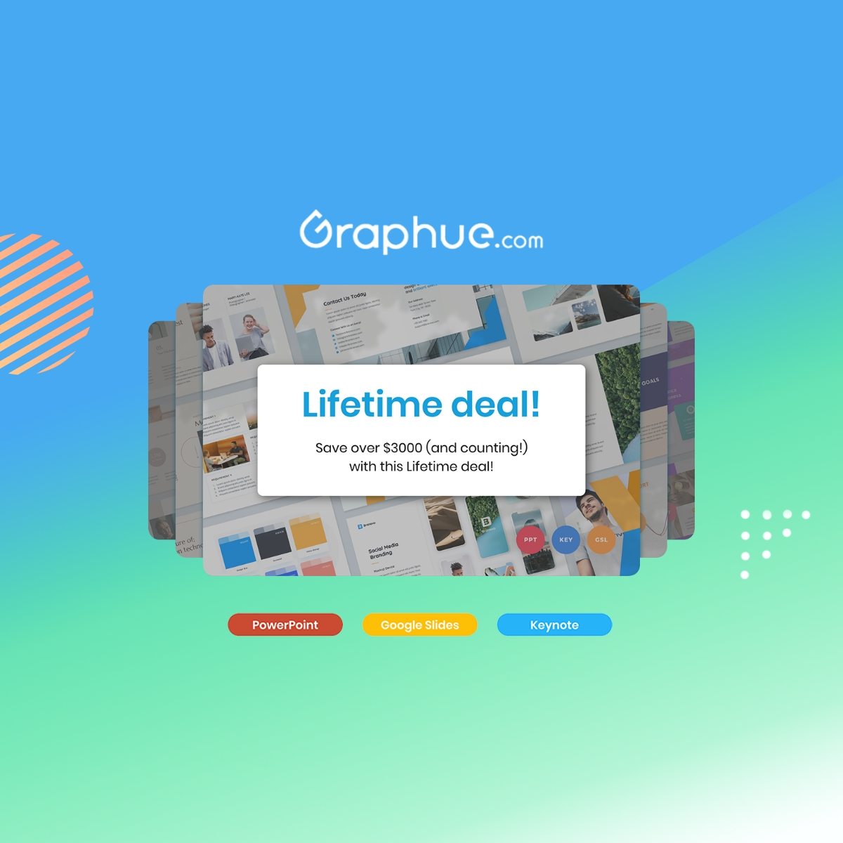 Lifetime access to Graphue Presentation Templates