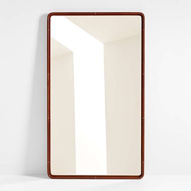 Shinola Runwell Brown Leather Mirror