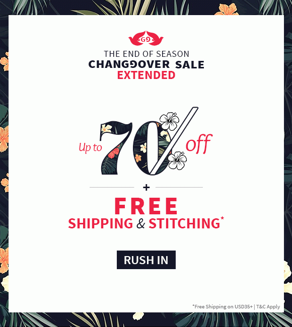 Extended EOSS: Upto 70% off + Free Shipping on $35+ & Free Stitching. Shop!