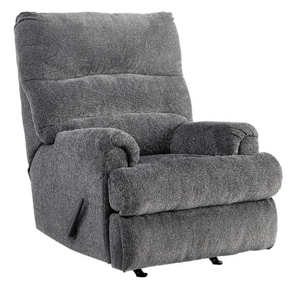 Manfort Charcoal Gray Rocker Recliner