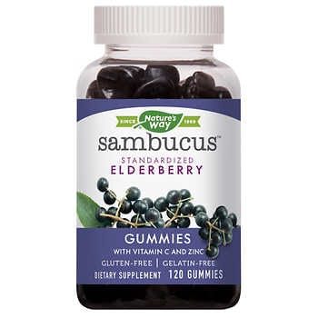 Nature's Way Sambucus Elderberry with Vitamin C and Zinc, 120 Gummies