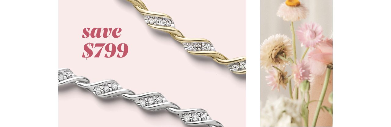 Save $799 on Diamond Tennis Bracelets
