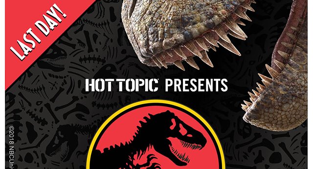 2 days left! Hot Topic Presents: Jurassic Park Design Contest