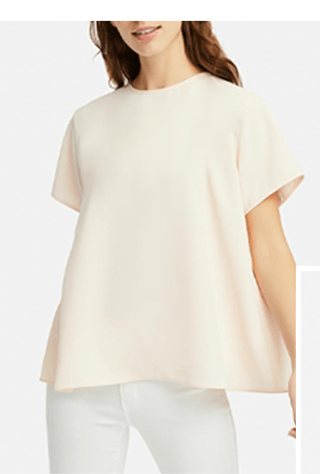 WOMEN DRAPE SHORT-SLEEVE BLOUSE $24.90