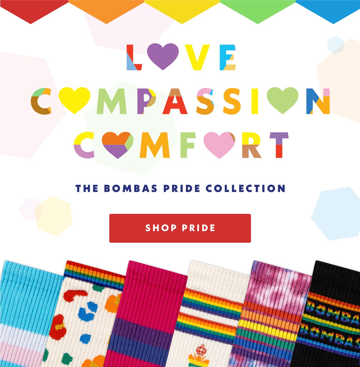 Love | Compassion | Comfort | The Bombas Pride collection | Shop Pride