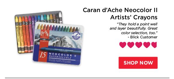 Caran d'Ache Neocolor II Artists' Crayons - "They hold a point well and layer beautifully. Great color selection, too." - Blick Customer