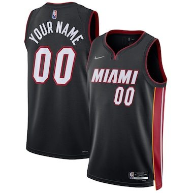 Men's Nike Black Miami Heat 2021/22 Diamond Swingman Custom Jersey - Icon Edition