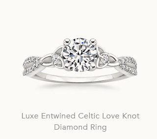 Luxe Entwined Celtic Love Knot Diamond Ring