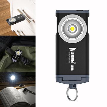 WUBEN G2 P9 500LM Quick-release EDC LED Keychain Flahlight Magnetic Tail Type-c Charging Super Wide-angle Floodlight Keychain Lamp Work Light With Back Clip