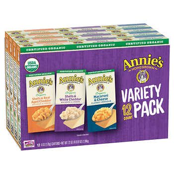 Annie's Organic Homegrown Macaroni and Cheese, Variety Pack, 6 oz, 12-Pack