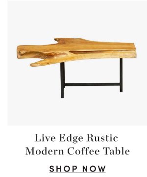 Live-Edge Modern Rustic Coffee Table