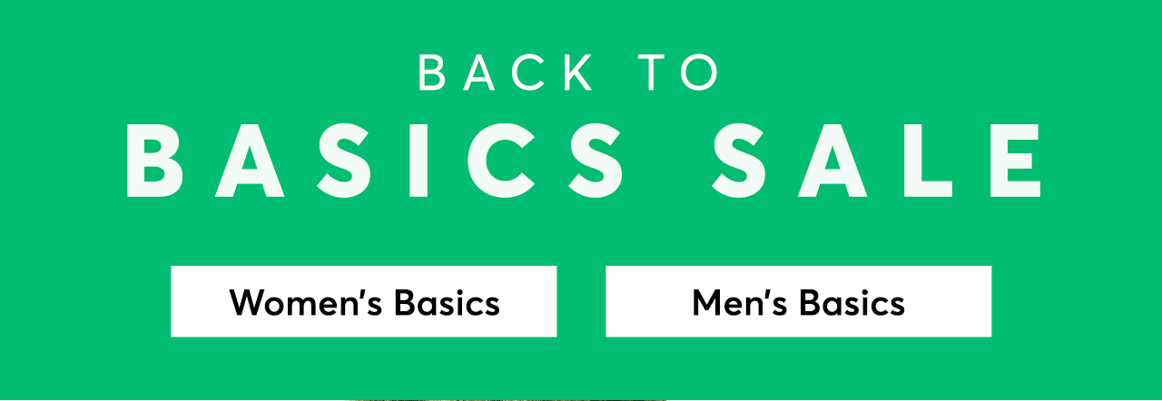 Back to Basics Sale
