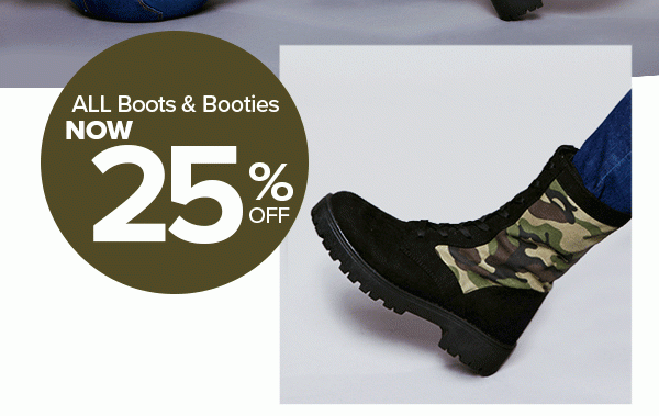 Shop 25% Off Boots & Booties