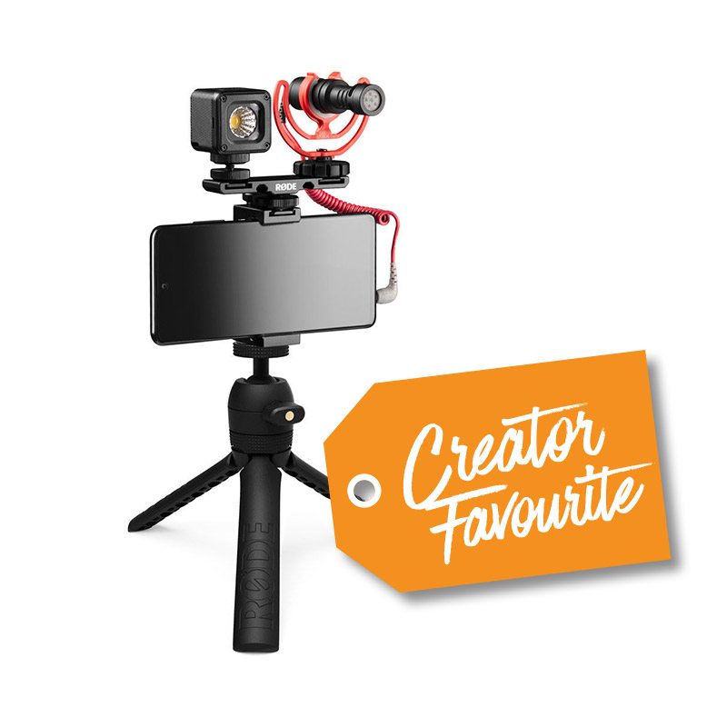 CREATOR FAVOURITE! RODE VLOGGER KIT - Available for iOS & Android Phones - Mic + On Camera Light"