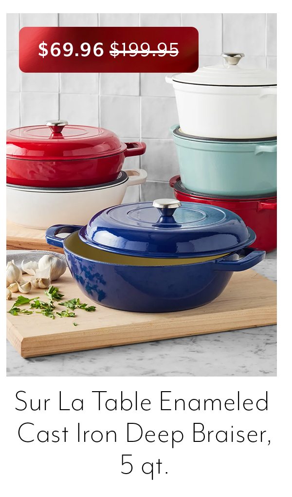 Sur La Table Enameled Cast Iron Deep Braiser