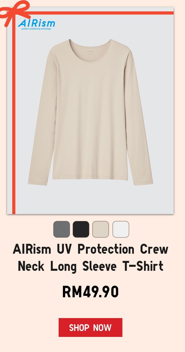 AIRism UV Protection Crew Neck Long Sleeve T