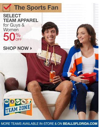Shop 50% Off Select Team Apparel