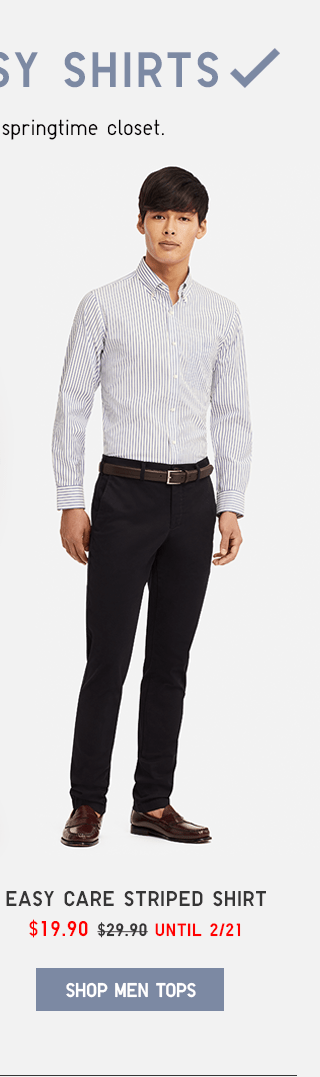 EASY CARE STRIPED SHIRT $19.90 - SHOP MEN