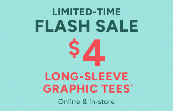 $4 Long Sleeve Graphic Tees