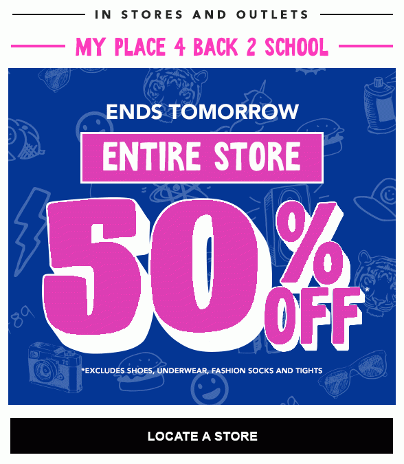 50% Off Entire Store