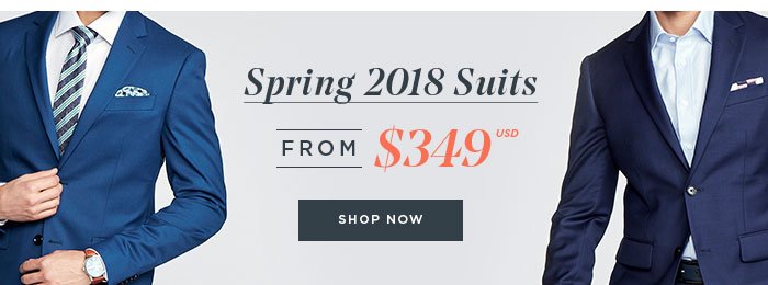  Spring 2018 Suits, from $349 USD