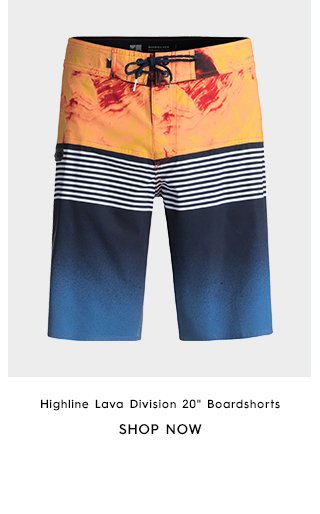 Product 1 - Highline Lava Division 20 In Boardshorts