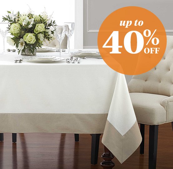 Wamsutta(R) Bordered Linen Tablecloth Collection | Shop Now