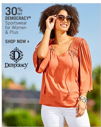 Shop 30% Off Democracy Sportswear for Women & Plus