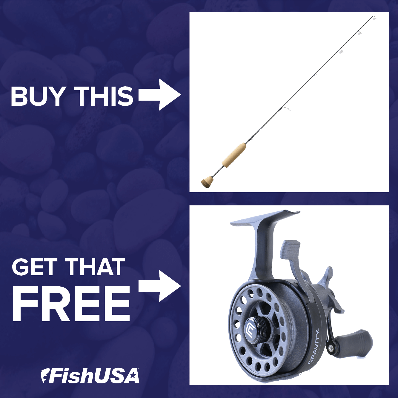 Buy a St. Croix Custom Ice Spinning Rod, Get a Clam Gravity Reel FREE!