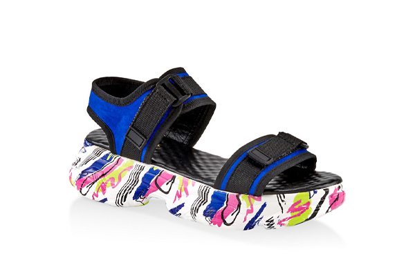 Two Band Sporty Platform Sandals