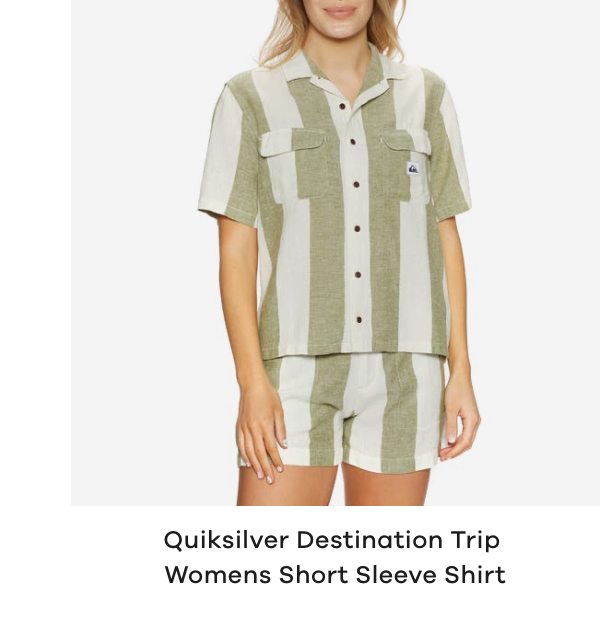 Quiksilver Destination Trip Womens Short Sleeve Shirt